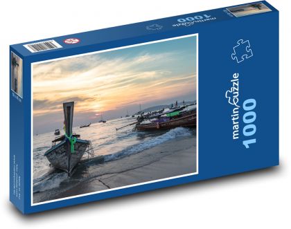 Lode pri západe slnka - Puzzle 1000 dielikov, rozmer 60x46 cm