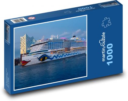 Hamburg - loď - Puzzle 1000 dílků, rozměr 60x46 cm