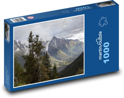 Mountains, trees, nature - Puzzle 1000 pieces, size 60x46 cm 