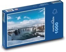 Island - Godafoss  Puzzle 1000 dílků - 60 x 46 cm
