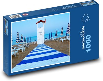 Sicílie - pláž - Puzzle 1000 dílků, rozměr 60x46 cm