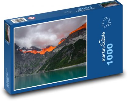 Švýcarsko - Bergsee - Puzzle 1000 dílků, rozměr 60x46 cm