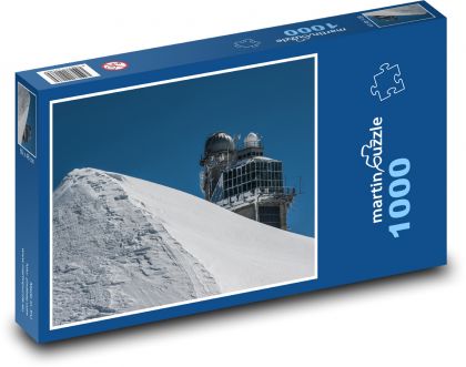 Švýcarsko - Jungfraujoch - Puzzle 1000 dílků, rozměr 60x46 cm