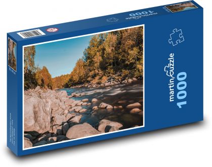 Rzeka Kamienna w Norwegii - Puzzle 1000 elementów, rozmiar 60x46 cm