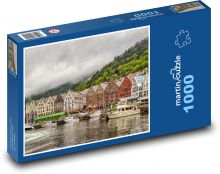 Norway - houses by the harbor Puzzle 1000 pieces - 60 x 46 cm 