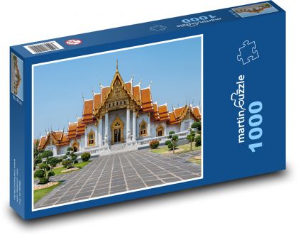 Bangkok - Marmurowa Świątynia - Puzzle 1000 elementów, rozmiar 60x46 cm