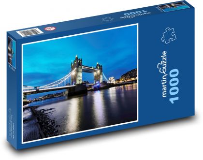 Tower Bridge v noci - Veľká Británia - Puzzle 1000 dielikov, rozmer 60x46 cm