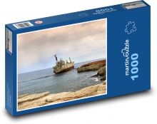 Pobřeží - vrak lodi Puzzle 1000 dílků - 60 x 46 cm