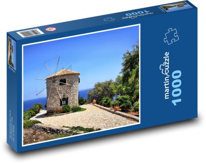 Zakynthos - mlýn - Puzzle 1000 dílků, rozměr 60x46 cm