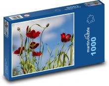 Rote Mohnblumen Puzzle 1000 Teile - 60 x 46 cm