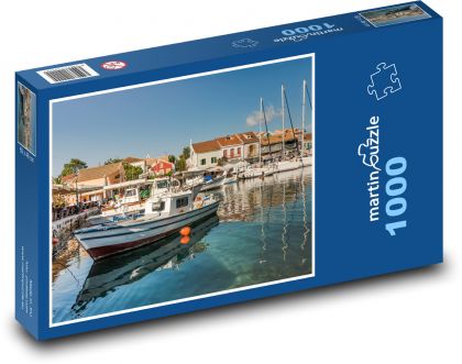 Greece - port - Puzzle 1000 pieces, size 60x46 cm 