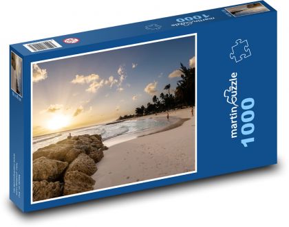 Západ slunce na pláži - puzzle 1000 dílků
