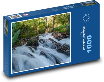 Rozbúrený potok - Puzzle 1000 dielikov, rozmer 60x46 cm