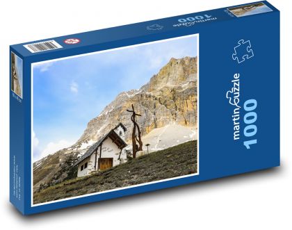 Kaple, hory - Puzzle 1000 dílků, rozměr 60x46 cm