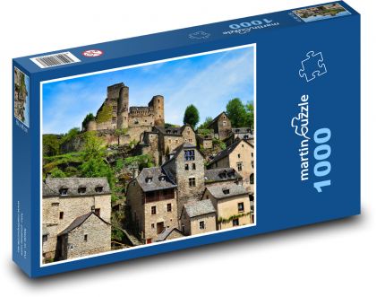 Medieval castle, village - Puzzle 1000 pieces, size 60x46 cm 