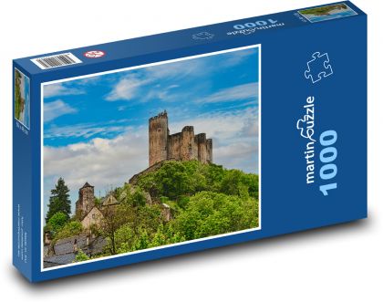 Hrad, zřícenina - Puzzle 1000 dílků, rozměr 60x46 cm