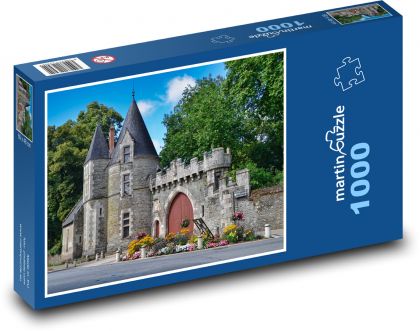 Brána, hrad, věž - Puzzle 1000 dílků, rozměr 60x46 cm