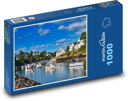Prístav v letnom slnku - Puzzle 1000 dielikov, rozmer 60x46 cm