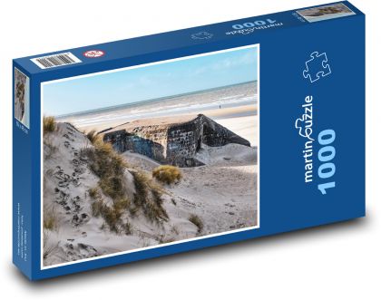Pevnost, písek, pláž - Puzzle 1000 dílků, rozměr 60x46 cm