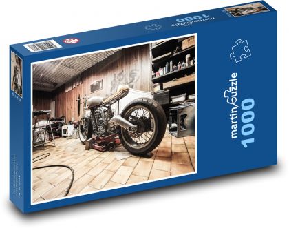 Motorrad in der Garage - Puzzle - 1000 Teile