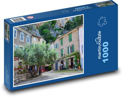 Francie - Moustiers-Sainte-Marie - Puzzle 1000 dílků, rozměr 60x46 cm