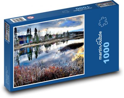 Norsko - jezero - Puzzle 1000 dílků, rozměr 60x46 cm