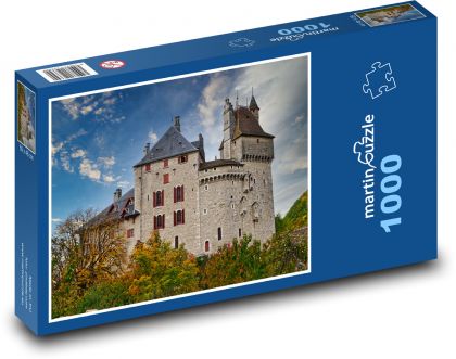 Zabytkowy zamek w Europie - Puzzle 1000 elementów, rozmiar 60x46 cm