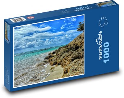 Rocky beach by the sea - Puzzle 1000 pieces, size 60x46 cm 