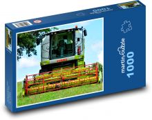 Žatva mlátičky v akcii Puzzle 1000 dielikov - 60 x 46 cm 