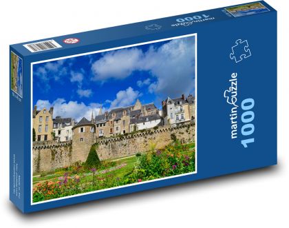 Květinové zahrady pod hradbami - Francie - puzzle 1000 dílků