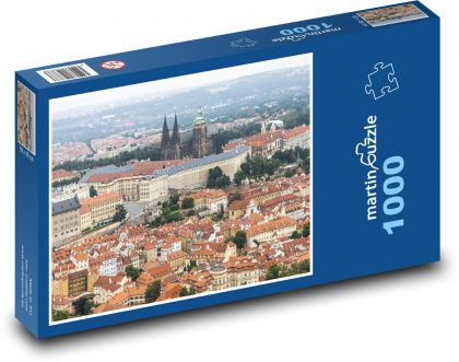 Panoráma Prahy s Pražským hradom - Puzzle 1000 dielikov, rozmer 60x46 cm