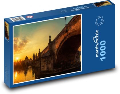 Most Karola - Praga - Puzzle 1000 elementów, rozmiar 60x46 cm