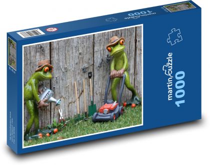 Frogs, garden - Puzzle 1000 pieces, size 60x46 cm 