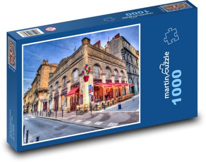 Kaviarne v historickom centre Bordeaux - Puzzle 1000 dielikov, rozmer 60x46 cm