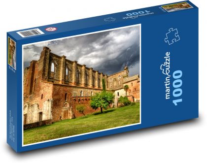 Kostel, zřícenina - Puzzle 1000 dílků, rozměr 60x46 cm