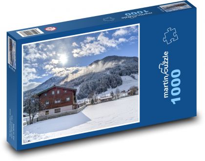 Alpy, zima - Puzzle 1000 elementów, rozmiar 60x46 cm