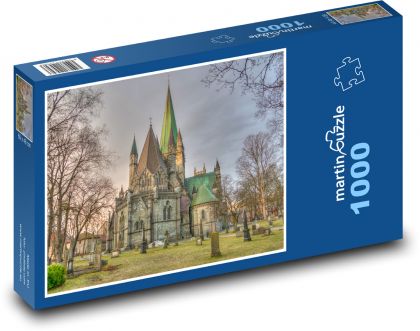Katedra w Norwegii, Trondheim - Puzzle 1000 elementów, rozmiar 60x46 cm