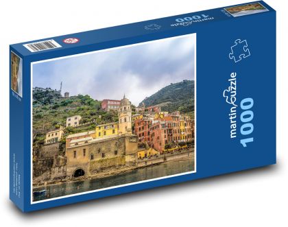 Historische Häuser an der Küste der Cinque Terre, Italien - Puzzle - 1000 Teile