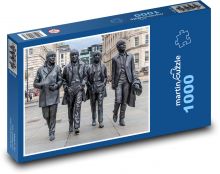 Sochy čtyř mužů ve městě, Liverpool Puzzle 1000 - 60x46 cm