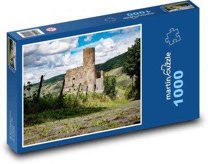 Zamek nad Mozelą, Niemcy - Puzzle 1000 elementów, rozmiar 60x46 cm