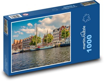 Prístav, Lübeck - Nemecko - Puzzle 1000 dielikov, rozmer 60x46 cm