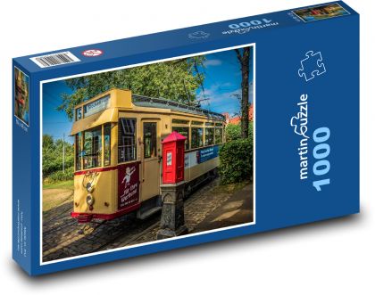 Historická tramvaj - Puzzle 1000 dílků, rozměr 60x46 cm