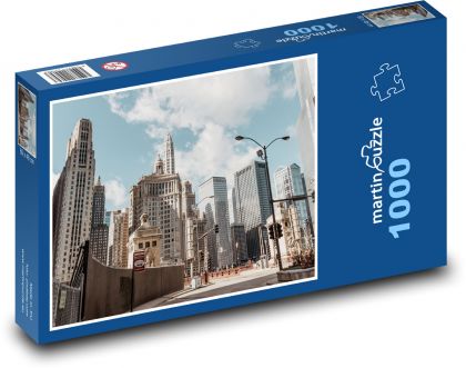 Chicago, panorama centra města - puzzle 1000 dílků