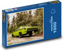 Zelený retro sporťák Puzzle 1000 - 60x46 cm