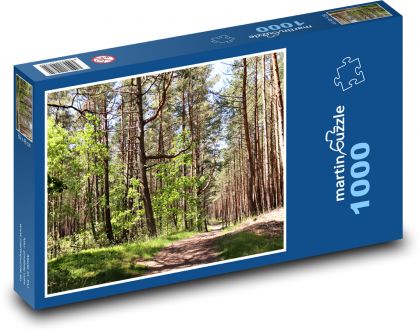 Příroda, les, cesta - Puzzle 1000 dílků, rozměr 60x46 cm