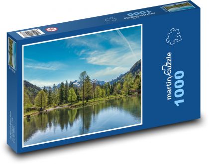 Jezero v jarním slunci - puzzle 1000 dílků