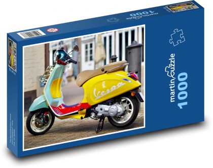 Skútr - Vespa - Puzzle 1000 dílků, rozměr 60x46 cm