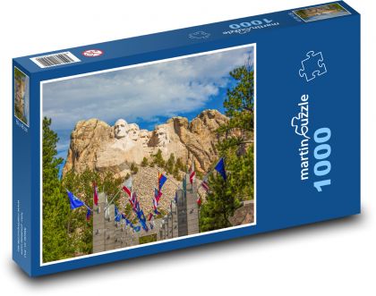 USA - Mount Rushmore - Puzzle 1000 dílků, rozměr 60x46 cm