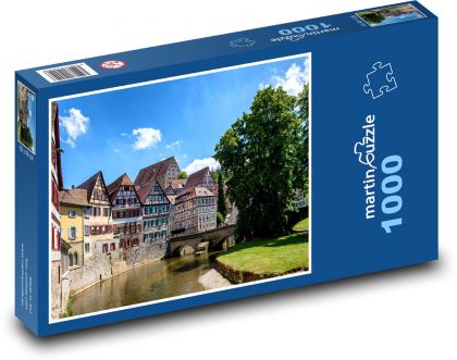 Německo - historické domy - Puzzle 1000 dílků, rozměr 60x46 cm