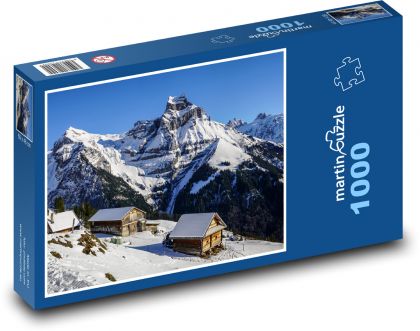 Hory, sníh - Puzzle 1000 dílků, rozměr 60x46 cm